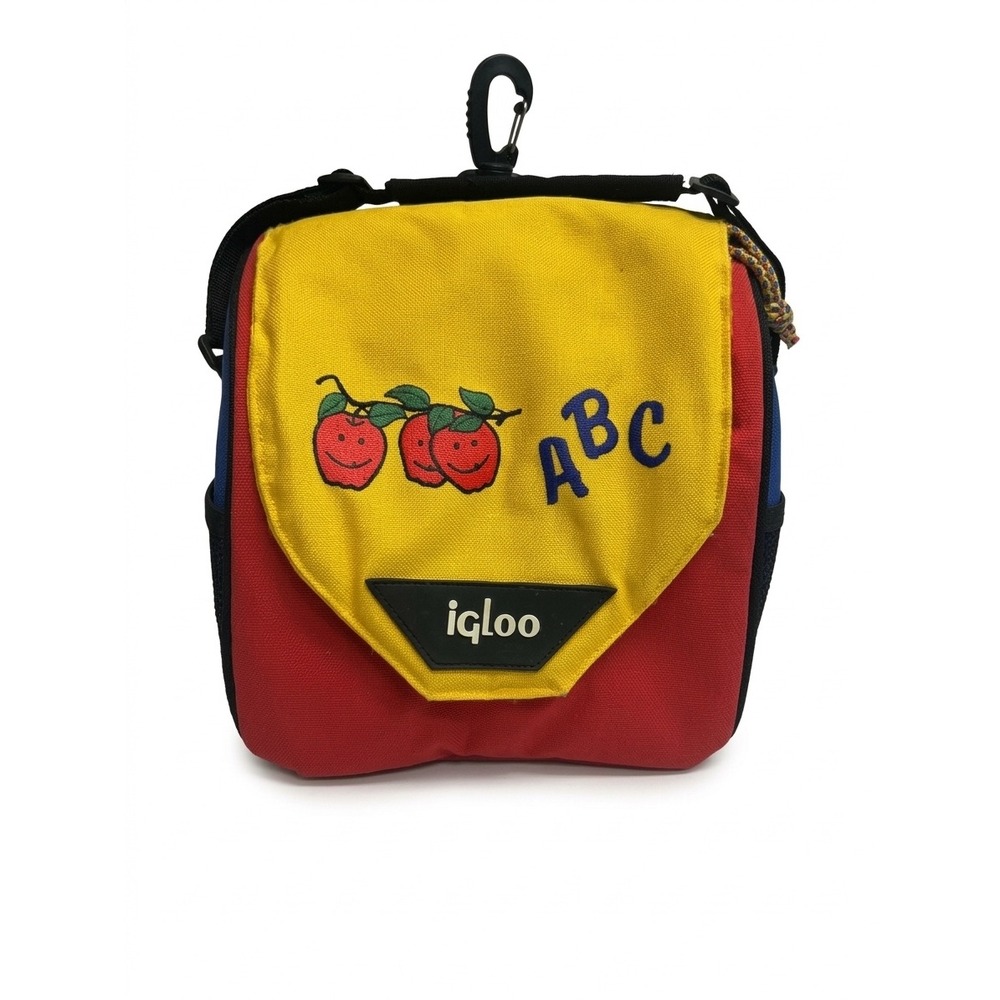 Igloo Lunch Bag Kids Small Red Yellow Blue ABC Apple Vintage Colorblock